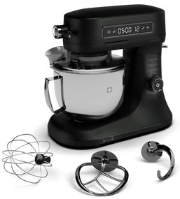 Klarstein Chiara konyhai robotgép, 1600 W, 12 beállítás, rozsdamentes acél tál, LCD kijelző, Tartozékokkal együtt