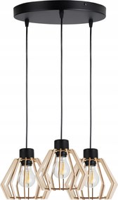 Függő Mennyezeti Lámpa Csillár 3X Gyémánt Fa