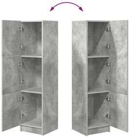 Magas Tároló Beton szürke 31,5 x 32 x 124 cm Faanyag