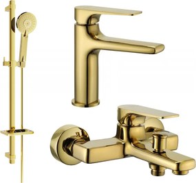 Mexen Lynx DQ40 fürdőkád készlet, arany - 745903DQ40-50