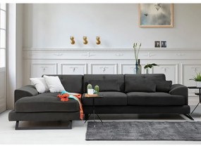 Sötétszürke sarokkanapé (bal oldali) Frido – Balcab Home