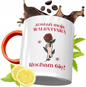 Narancssárga Bögre Valentin Napra Lányoknak, fényképes nyomattal