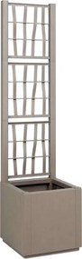 vidaXL Virágbox Világos Barna 36 x 36 x 140 cm Műanyag