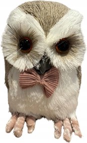 Dekorációs bagoly figura 12 cm – SDZ0427NAT téli karácsonyi dekoráció