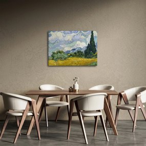 Kép - Vincent van Gogh, Wheat Field with Cypresses, reprodukciók (70x50 cm)