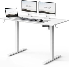 Állítható magasságú íróasztal Nojo Light 120 cm x 60 cm fehér