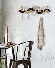 Art aranyszínű-fekete fali fogas - Mauro Ferretti