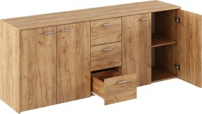 HUGOS 180 szekrény, aranybarna tölgyfa