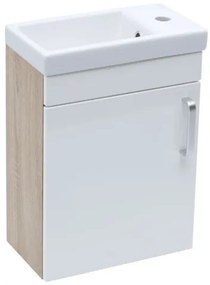 Naturel Vario Dekor Fürdőszobaszekrény mosdóval 40x50x22 cm fehér fényes VARIO240DBBL