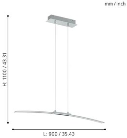 Eglo 95147 - LED Csillár LASANA LED/30W/230V