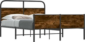 vidaXL ágykeret matrac nélkül 140x190 cm sonoma tölgyfa műfa