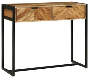 Konzol Asztal 90x35x75 cm Szilárd Fa Akác