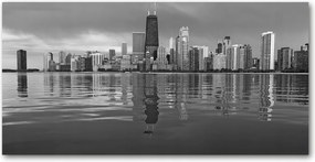 Fotótapéta falra edzett üveg Chicago 140x70