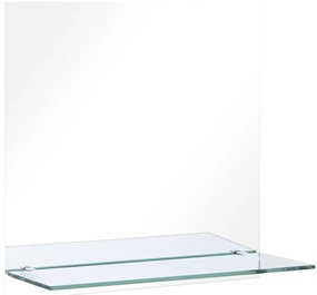 edzett üveg falitükör polccal 60 x 60 cm