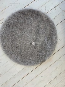 Puffy shaggy kerek szőnyeg Szürke (Grey) 80x80