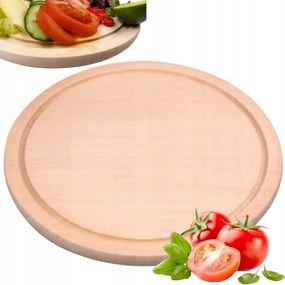 Vágódeszka 22 CM fa Bükkfa Árokkal Kerek Lengyel Termék