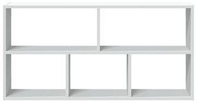 fehér szerelt fa fali polc 100 x 25 x 50 cm