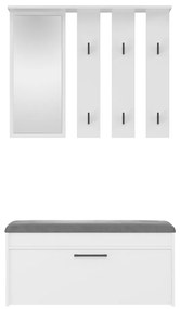 Drohmo Parma előszobafal, 100x81,5x15 cm, fehér