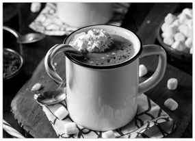 Üveg kép - Karácsonyi forró csokoládé (70x50 cm)