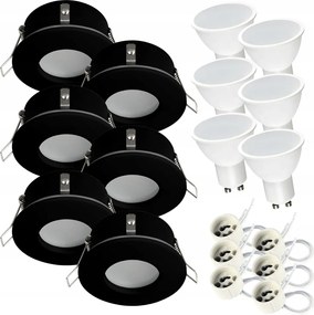 Szemes halogén lámpatest Fürdőszobai Alátét IP44 Led izzó GU10 7W semleges