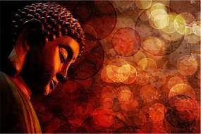Kép - Buddha piros tónusokkal (90x60 cm)