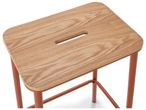 Téglavörös bárszék szett 2 db-os (ülésmagasság 65 cm) Abba – Marckeric