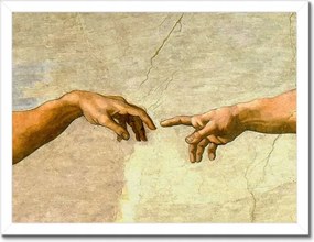 Poszterek keretben 40x30 Ádám teremtése