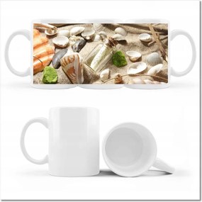 Nyomott mintás bögre Tengerparti kompozíció