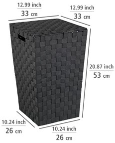 WENKO 22278100 - ADRIA kosár 33x53 cm fekete