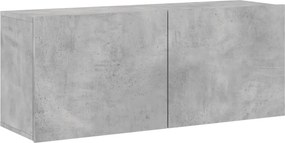 vidaXL betonszürke falra szerelhető TV-szekrény 100 x 30 x 41 cm