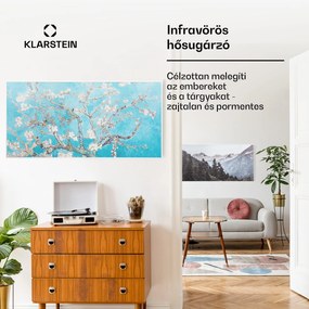 Klarstein Wonderwall Air Art Smart, infravörös hősugárzó, 120 x 60 cm, 700 W, alkalmazás, mandulavirág