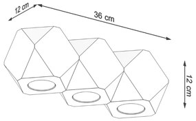 Natúr színű spotlámpa 12x36 cm Vige – Sollux
