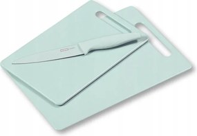 3 darabos vágódeszka késkészlettel, menta színű