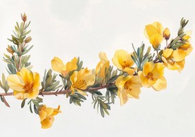 Poszter 100x70cm Sárga Virágok