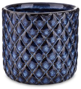 Kaspó kerámia kék 13,5x14,5x14,5cm