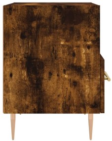 Füstös tölgy színű szerelt fa éjjeliszekrény 40 x 35 x 47,5 cm