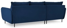 Kék bársony sarokkanapé (bal oldali) Vienna – Cosmopolitan Design