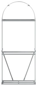 világosszürke horganyzott acél rönktartó 80 x 45 x 190 cm