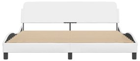 fehér műbőr ágykeret Dover 180x200 cm