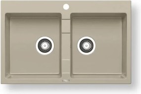 Pyramis 70053101 - SPARTA konyhai mosogató 78x50 cm gránit/bézs