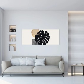 Kép - Absztrakció trópusi levelekkel N⁰2 (120x50 cm)