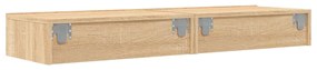 2 db sonoma tölgyszínű TV-szekrény LED-lámpákkal 60x35x15,5 cm