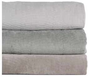 Krémszínű bársony steppelt ágytakaró 230x260 cm – Ixia