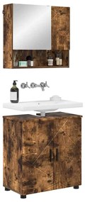 Fürdőszoba bútor szett 2 pcs Füstölt tölgy 61 x 35 x 64 cm