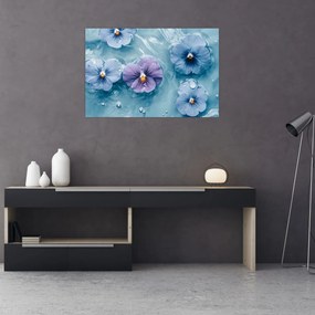 Kép - Ibolyák a vízben (90x60 cm)