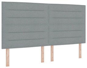 Boxspring ágy matraccal világosszürke szövet