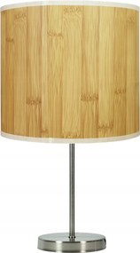 Ezüst asztali lámpa lámpaernyővel fa utánzat 41 cm Candellux nappaliba