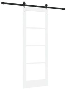 Egyszerű Csúszó Ajtó Fehér 73.5 x 198.5 cm Fa és fém