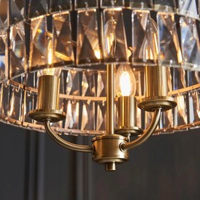 Endon glamour modern függeszték clifton antik sárgaréz átlátszó end106243