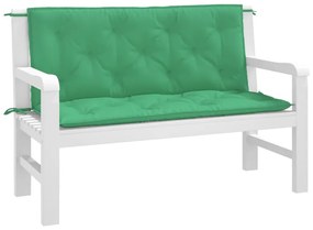 2 db zöld oxford szövet kerti padpárna 120 x 50 x 7 cm